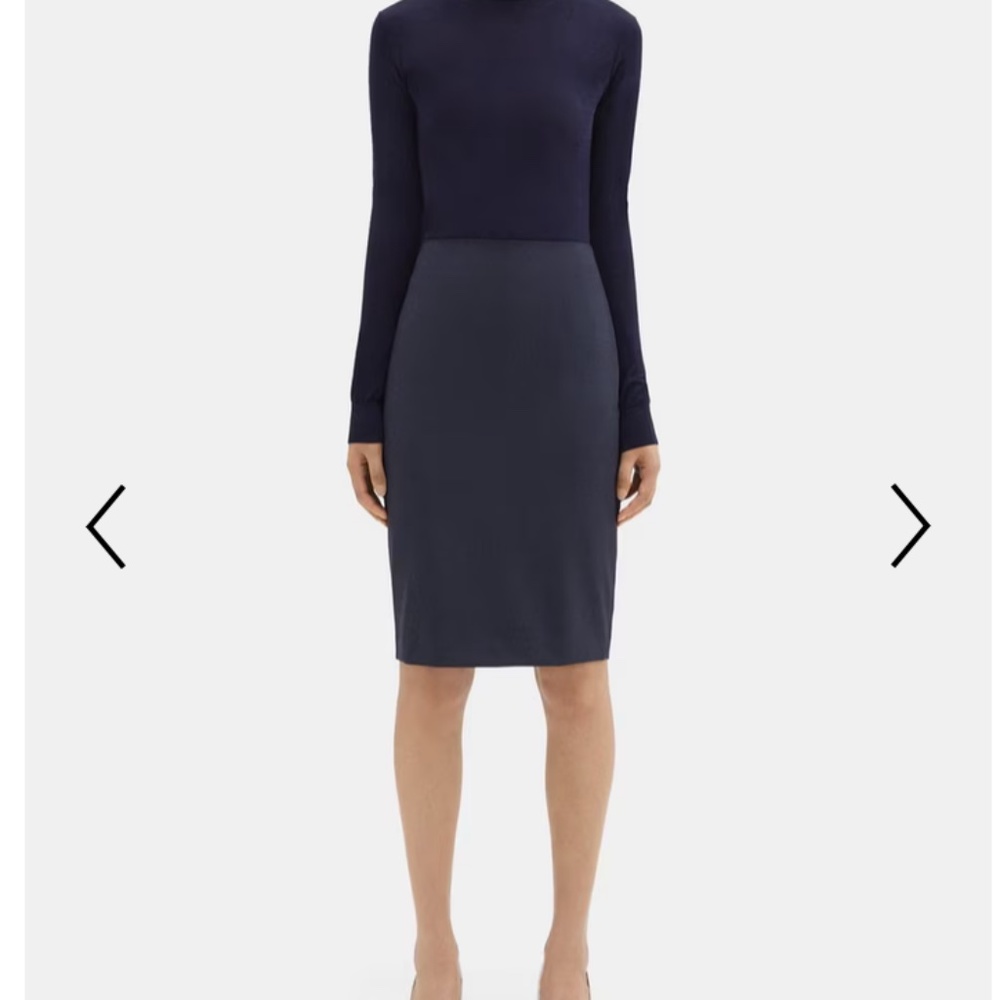 Theory - Pencil Skirt in Stretch Wool Sz 18